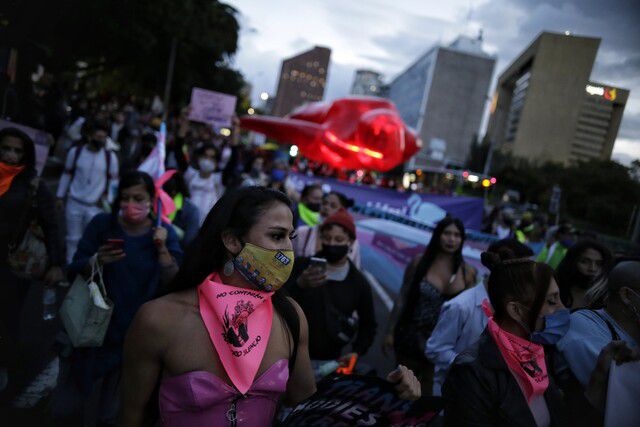 Marcha trans em Bogotá ano 2020