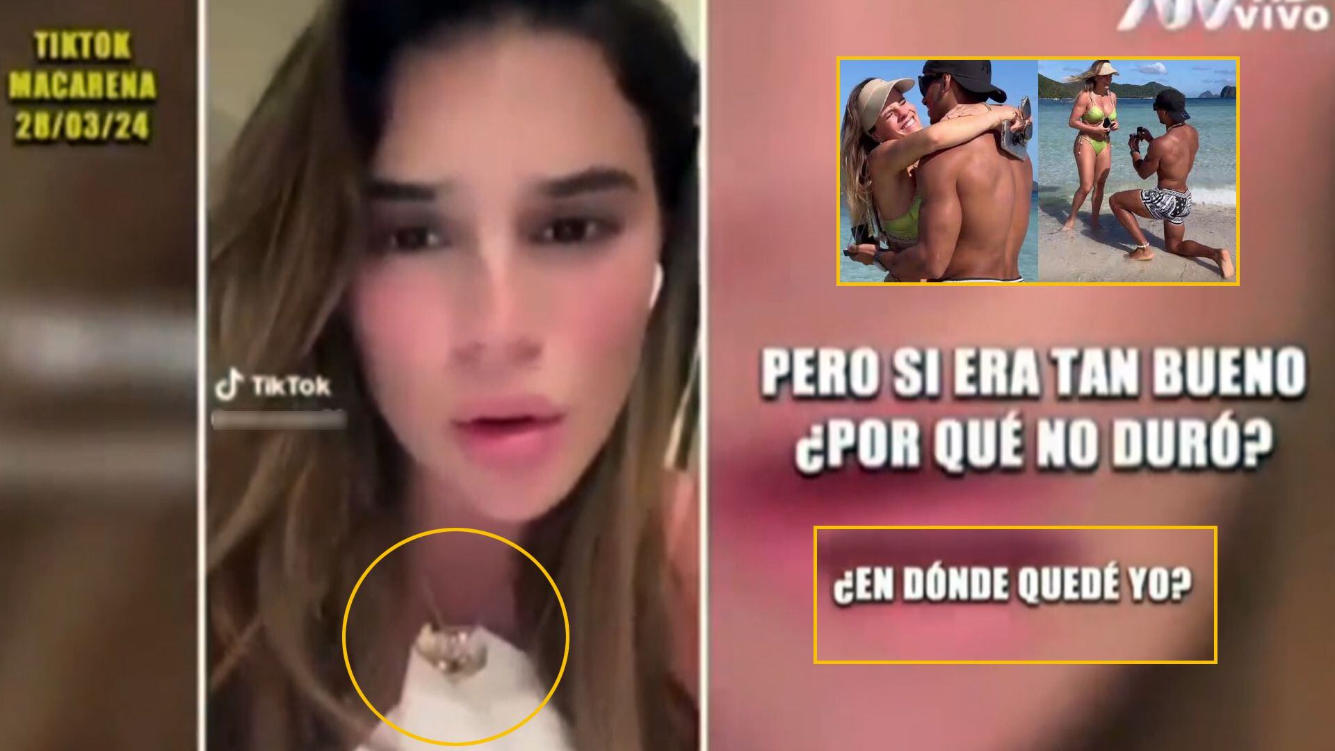 Macarena Vélez publicó enigmático video a poco del compromiso de Alejandra Baigorria y Said Palao. (Captura: Magaly TV La Firme)