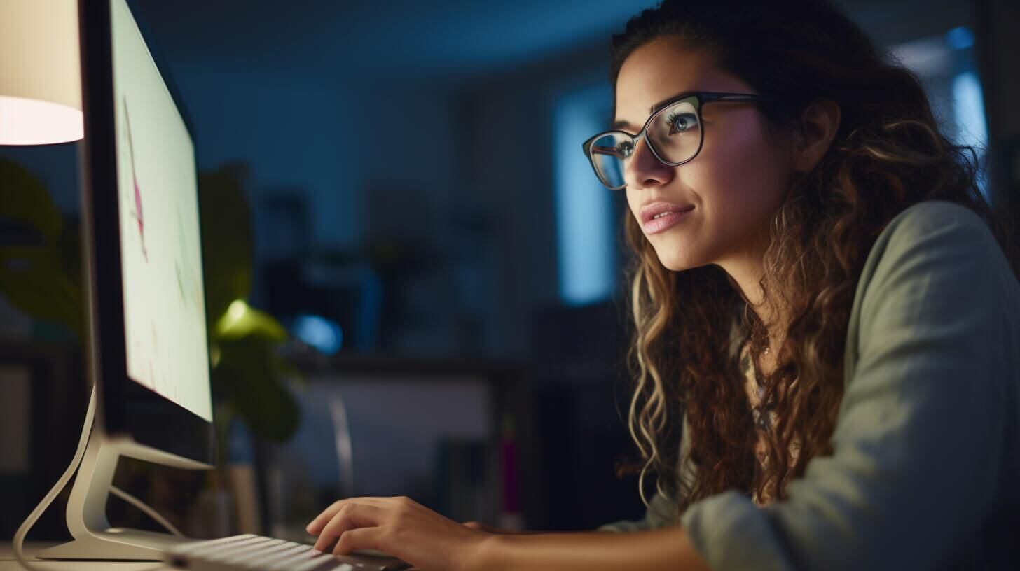 Imagen ilustrativa de una mujer trabajando con dedicación en su computadora desde casa, destacando la eficacia del trabajo a distancia y la flexibilidad laboral en la actualidad. (Imagen ilustrativa Infobae)