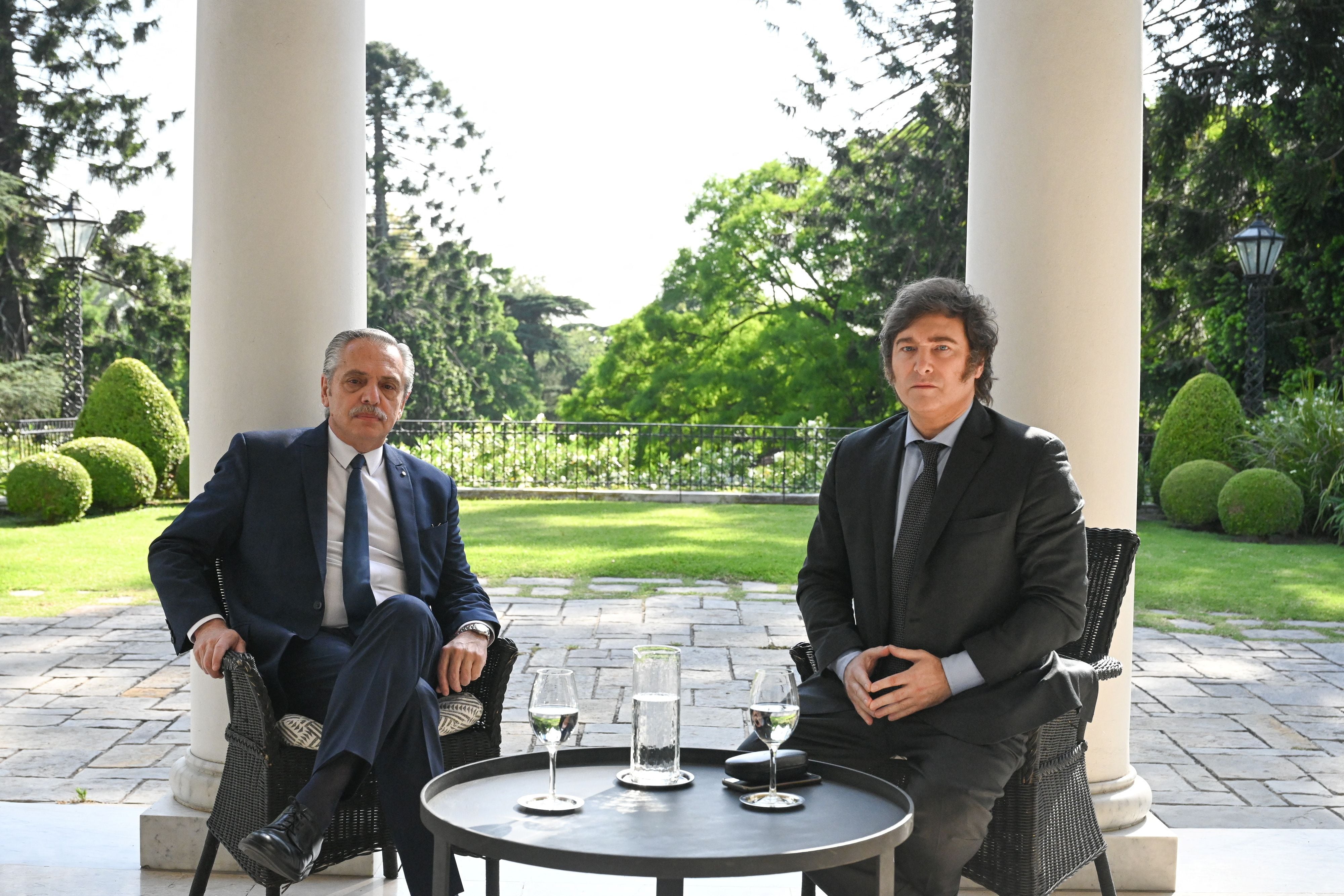 La reunión de Alberto Fernández y Javier Milei 