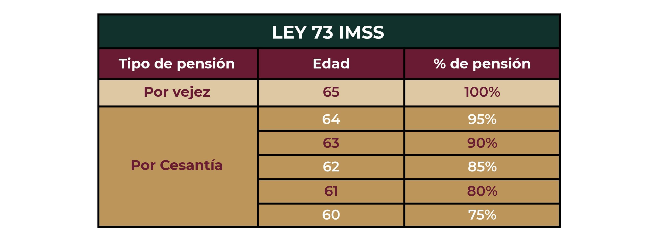 Tabla pensiones. (Foto: IMSS)