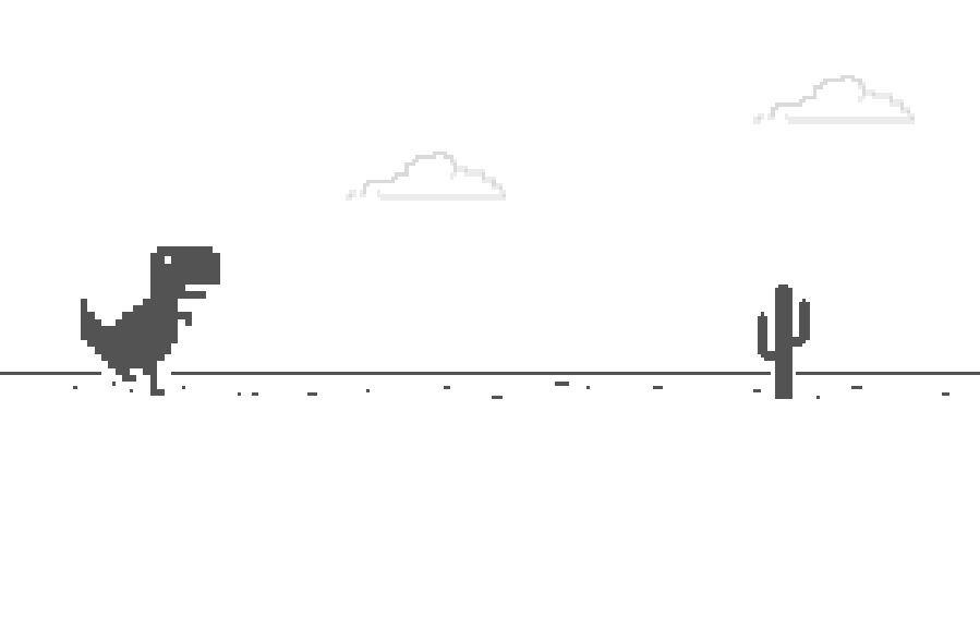 El juego del dinosaurio aparece cuando no hay conexión a internet. (Google Chrome)