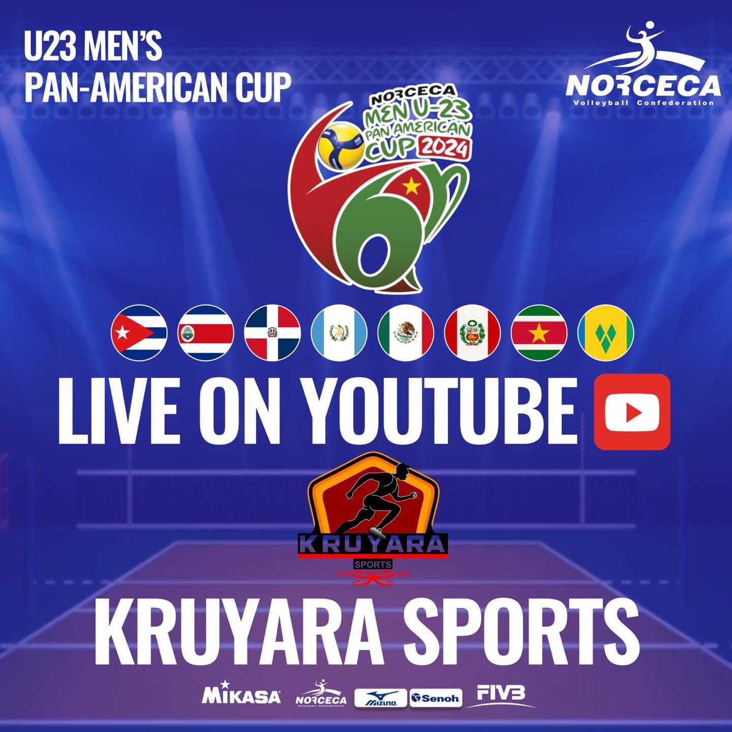 La Copa Panamericana Sub 23 de vóley es transmitido en directo por el canal de Youtube de Kruyara Sports. Crédito: Norceca