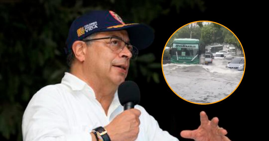 Gustavo Petro recordó la necesidad de no afectar los cuerpos de agua en el ordenamiento territorial para evitar emergencias - crédito Presidencia y redes sociales