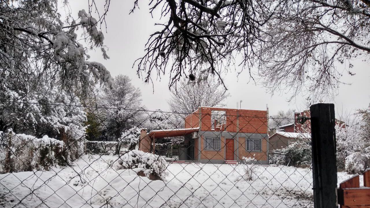 nieve en comuna de san roque, Córdoba