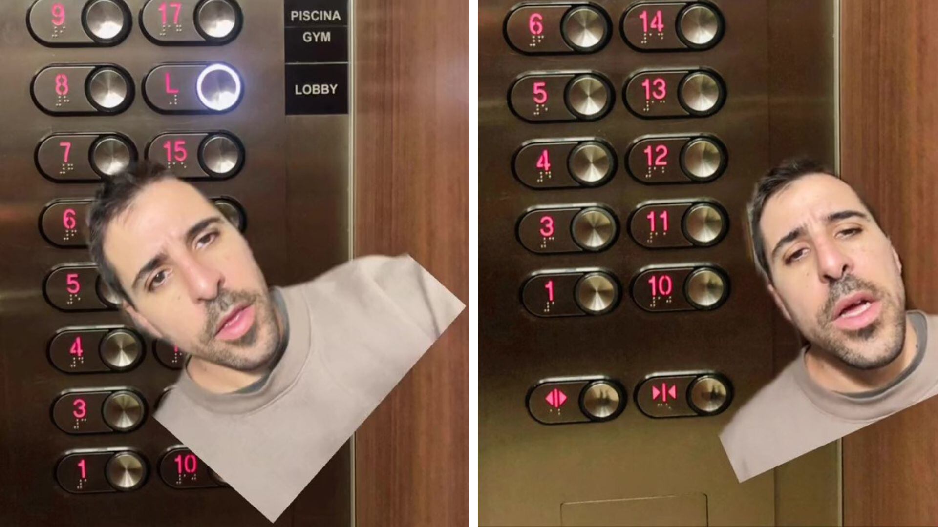 El extraño diseño de los botones del ascensor de un hotel que se hizo viral  en TikTok - Infobae