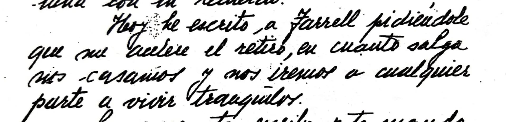 Un párrafo de la carta que Perón le escribió a Eva cuando estaba detenido en la isla Martín García