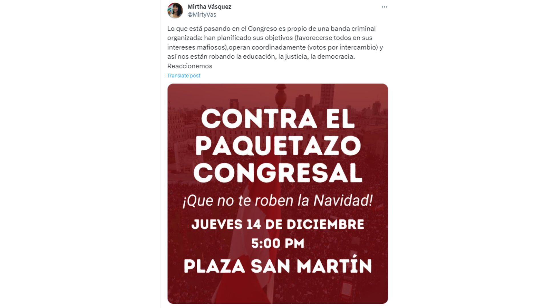 Marcha ‘Contra el paquetazo congresal’: convocan protesta por aprobación de JNJ y otras decisiones del Pleno