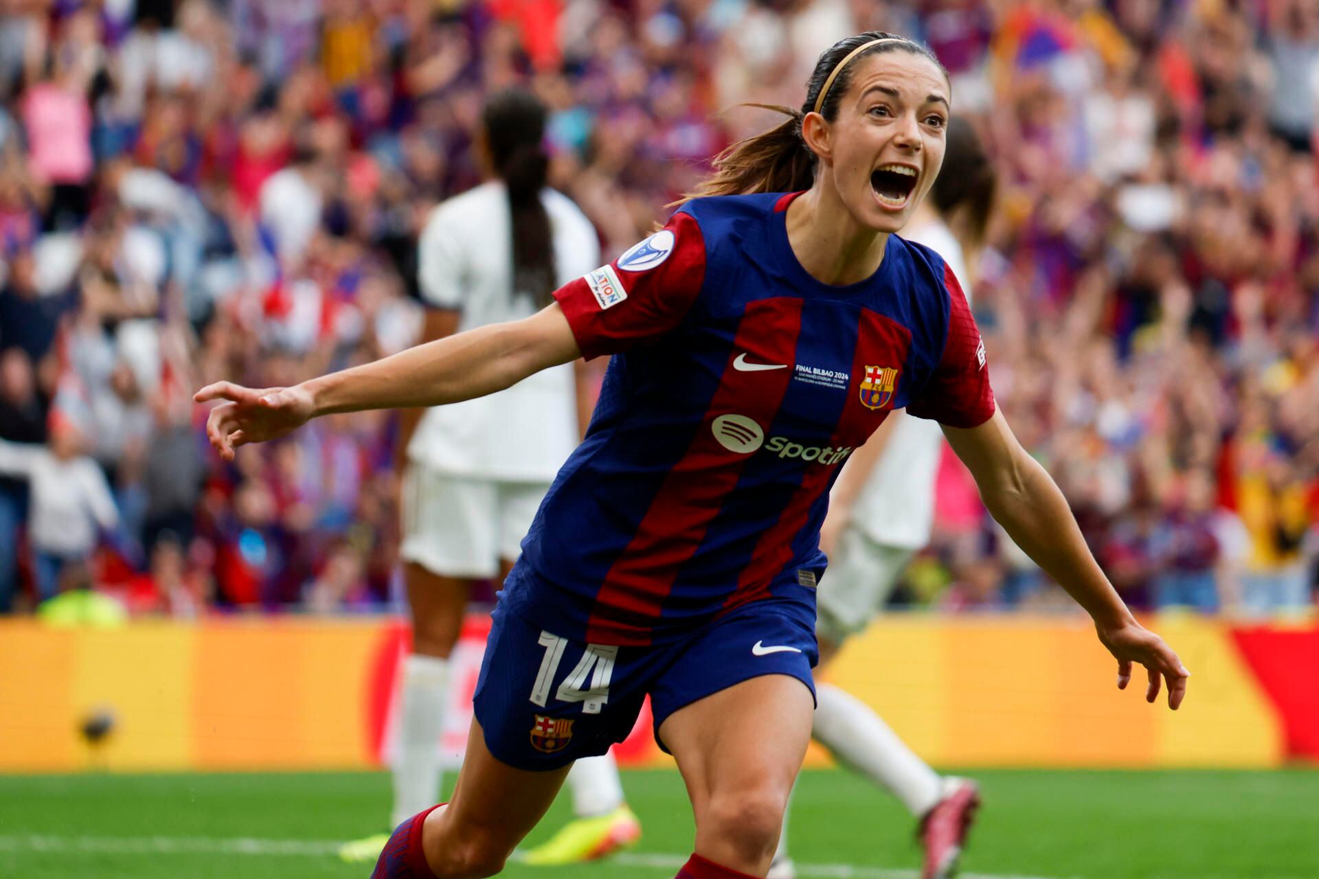 Aitana Bonmatí, tras marcar el gol. (Miguel Toña/EFE)