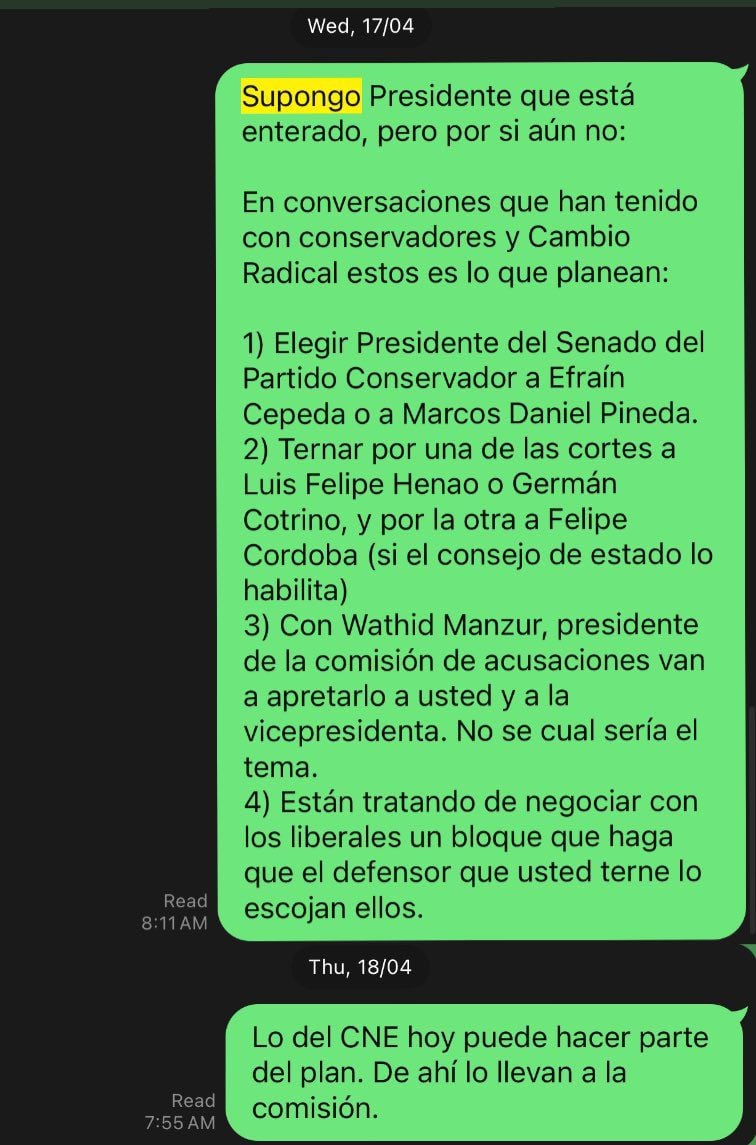 Daniel Quintero le dice al presidente Petro un presunto plan que habría en su contra - crédito @QuinteroCalle