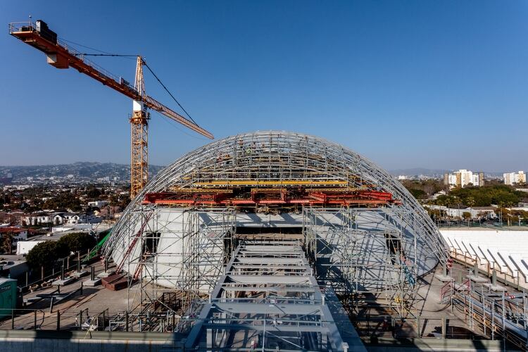 El proyecto Academy of Motion Pictures Museum de Renzo Piano está a punto de finalizar a lo largo de Miracle Mile en Los Ángeles, Estados Unidos (Renzo Piano Building Workshop)