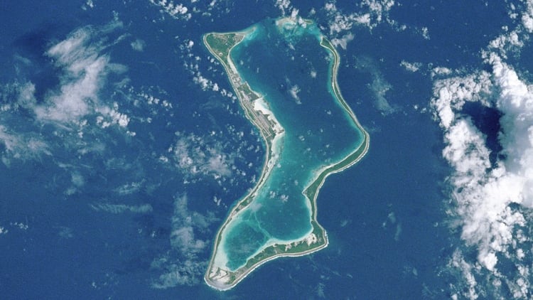 El archipiélago Chagos consiste en un grupo de islas y atolones que se encuentran en el océano Índico, donde tiene particular relevancia la isla Diego García. Foto: Archivo DEF.