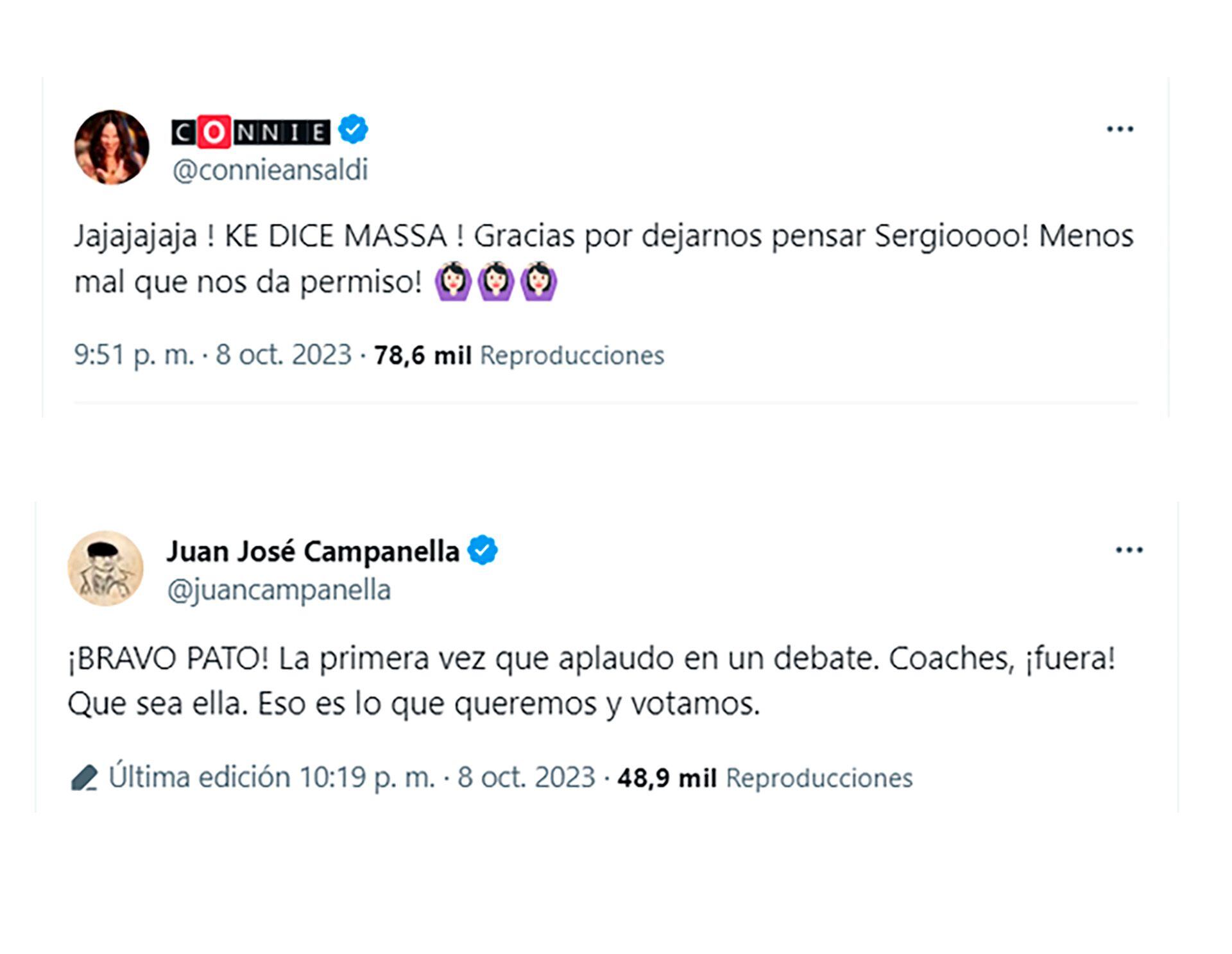 Connie Ansaldi y Juan José Campanella opinaron del debate