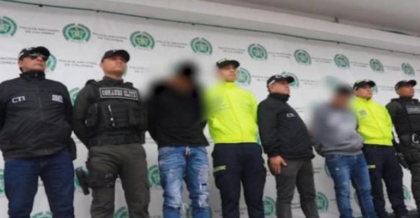 En la mira por las autoridades, se encontraba estos presuntos delincuentes que operaban en varias zonas del país - crédito Policía Metropolitana de Bogotá