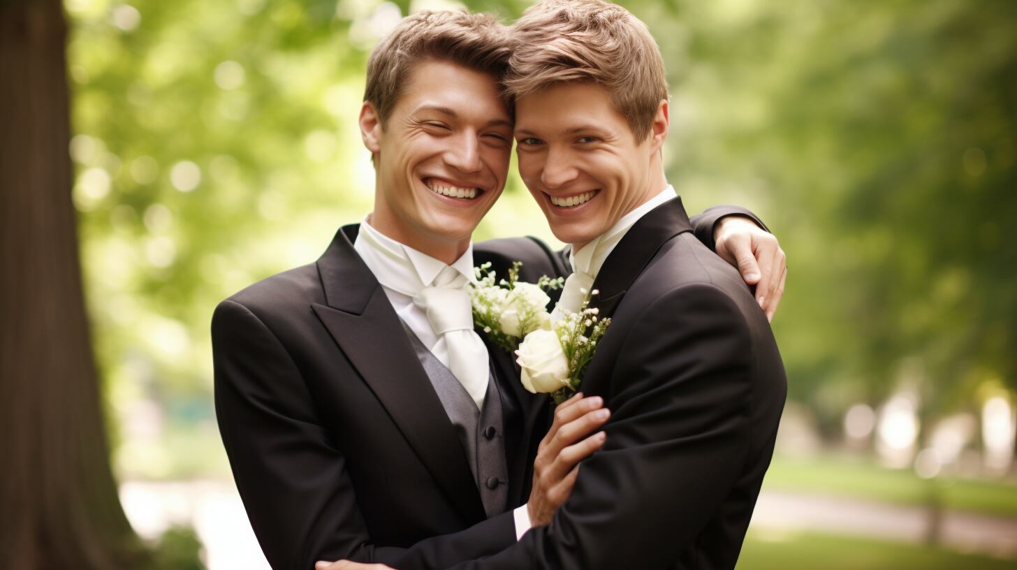 Boda
Matrimonio
Pareja homosexual
Gay
Tradición
Igualdad
Amor duradero
Compromiso

Una pareja gay celebra su amor en una emotiva boda tradicional. - (Imagen ilustrativa Infobae)