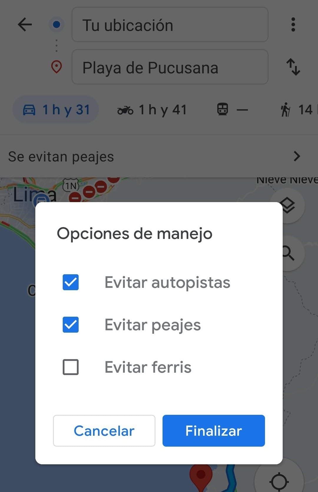 Cuando manejas y aplicas Google Maps, hay herramientas que te permite mejor facilidad. Foto: Google.