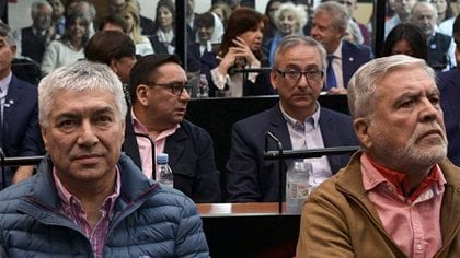 Báez y De Vido, otros dos acusados del caso (Photo by JUAN MABROMATA / AFP)