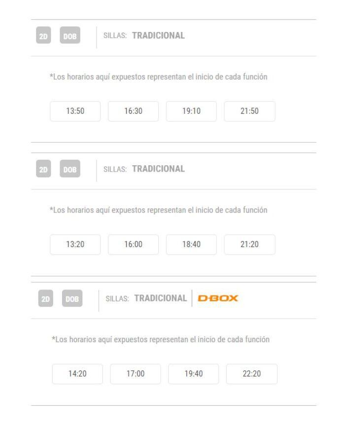 Horarios para Cinemark Angamos, sábado 10 de junio.