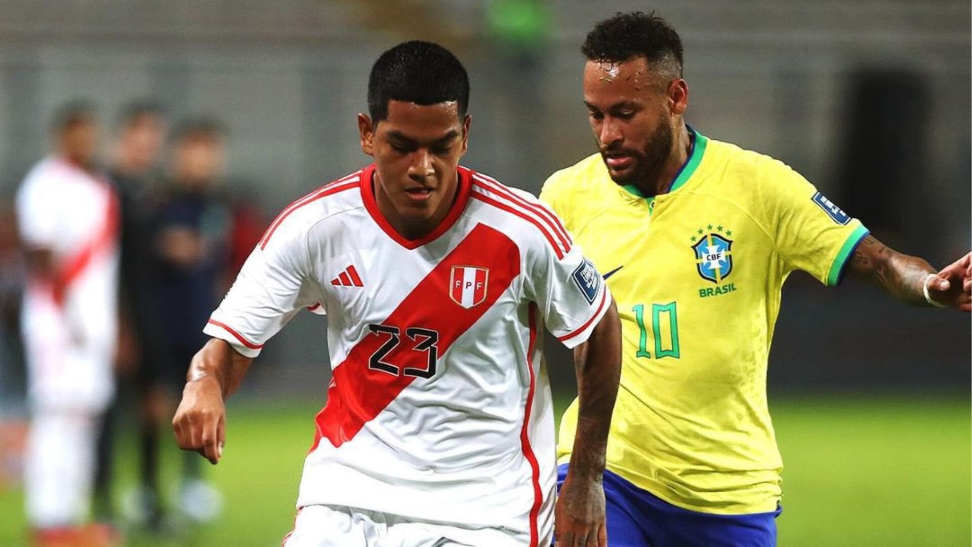 Joao Grimaldo jugó su primer partido con la selección absoluta de Perú. Crédito: Twitter