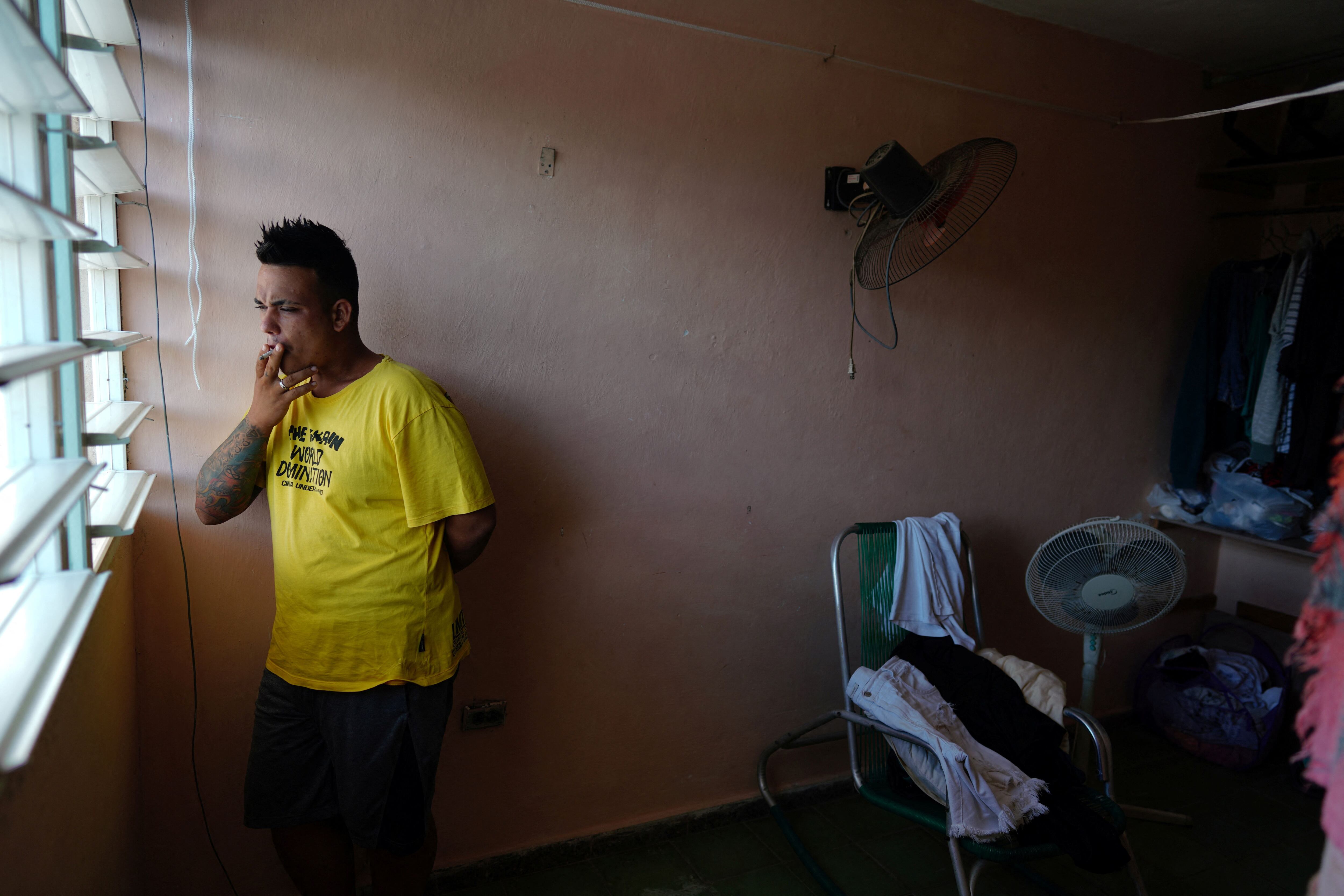 Victor Salinas, un cubano que fue reclutado pero finalmente decidió no viajar (REUTERS/Alexandre Meneghini)