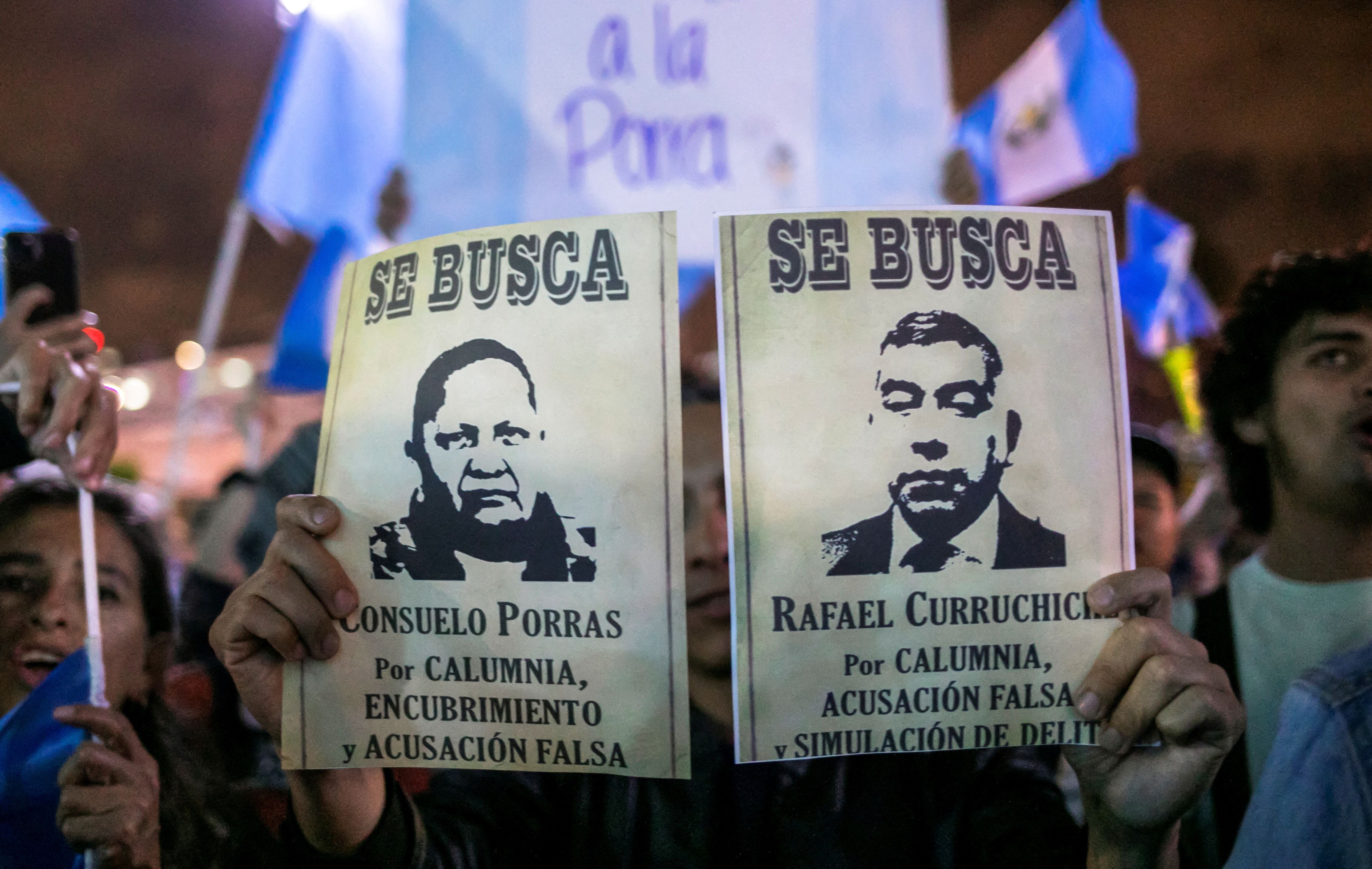 Más de medio centenar de rutas en Guatemala fueron bloqueadas este viernes en el quinto día consecutivo de protestas que exigen la renuncia de la fiscal general, Consuelo Porras. (REUTERS/Luis Echeverria)