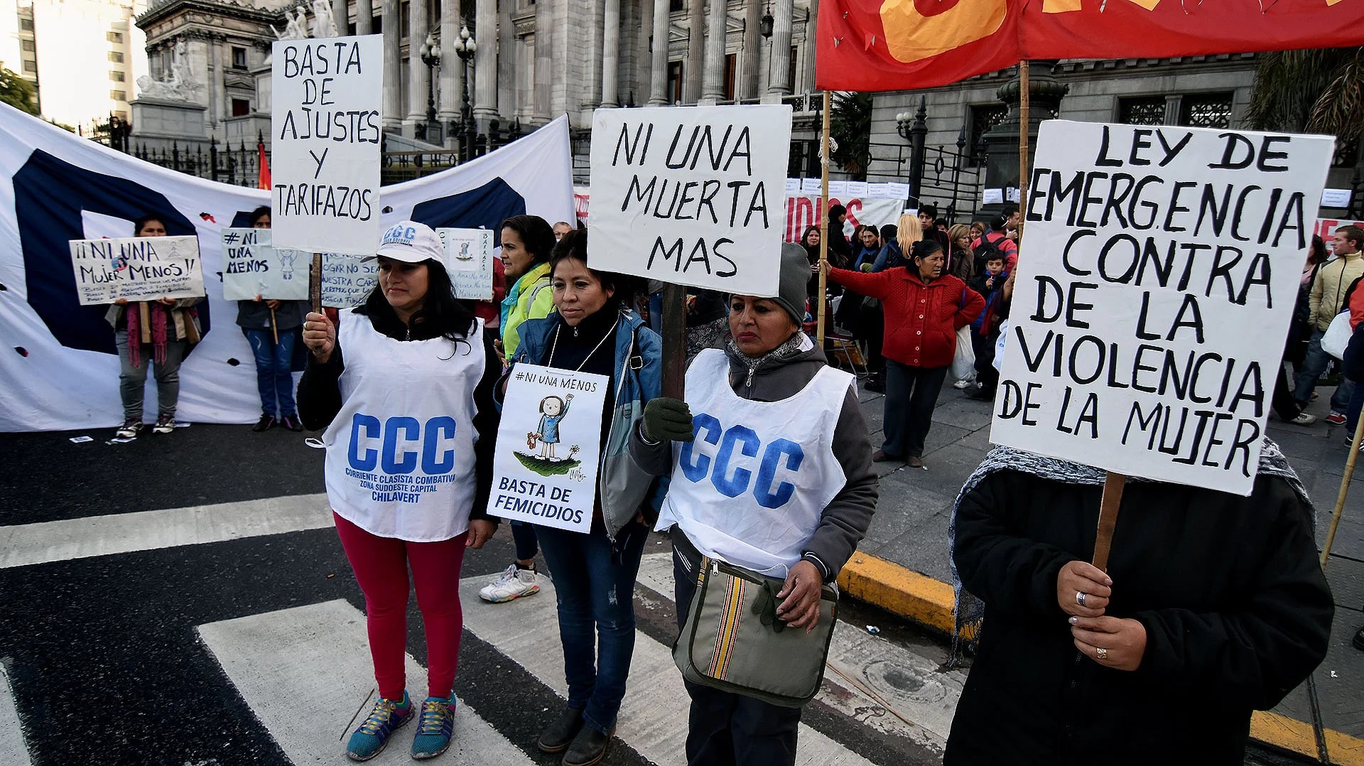 La Corriente Clasista y Combativa se sumó a la marcha (Nicolás Stulberg)