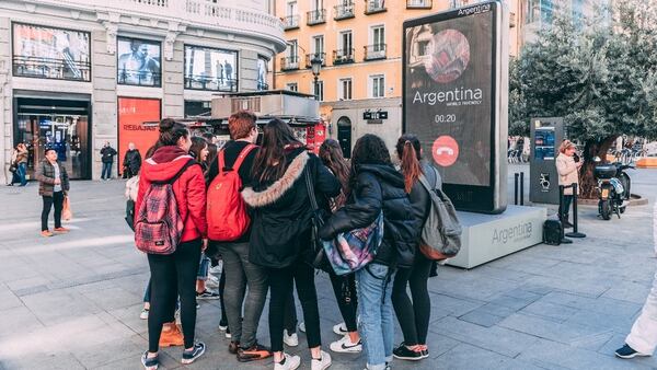 El celular ubicado en Gran Vía y Montera, Madrid