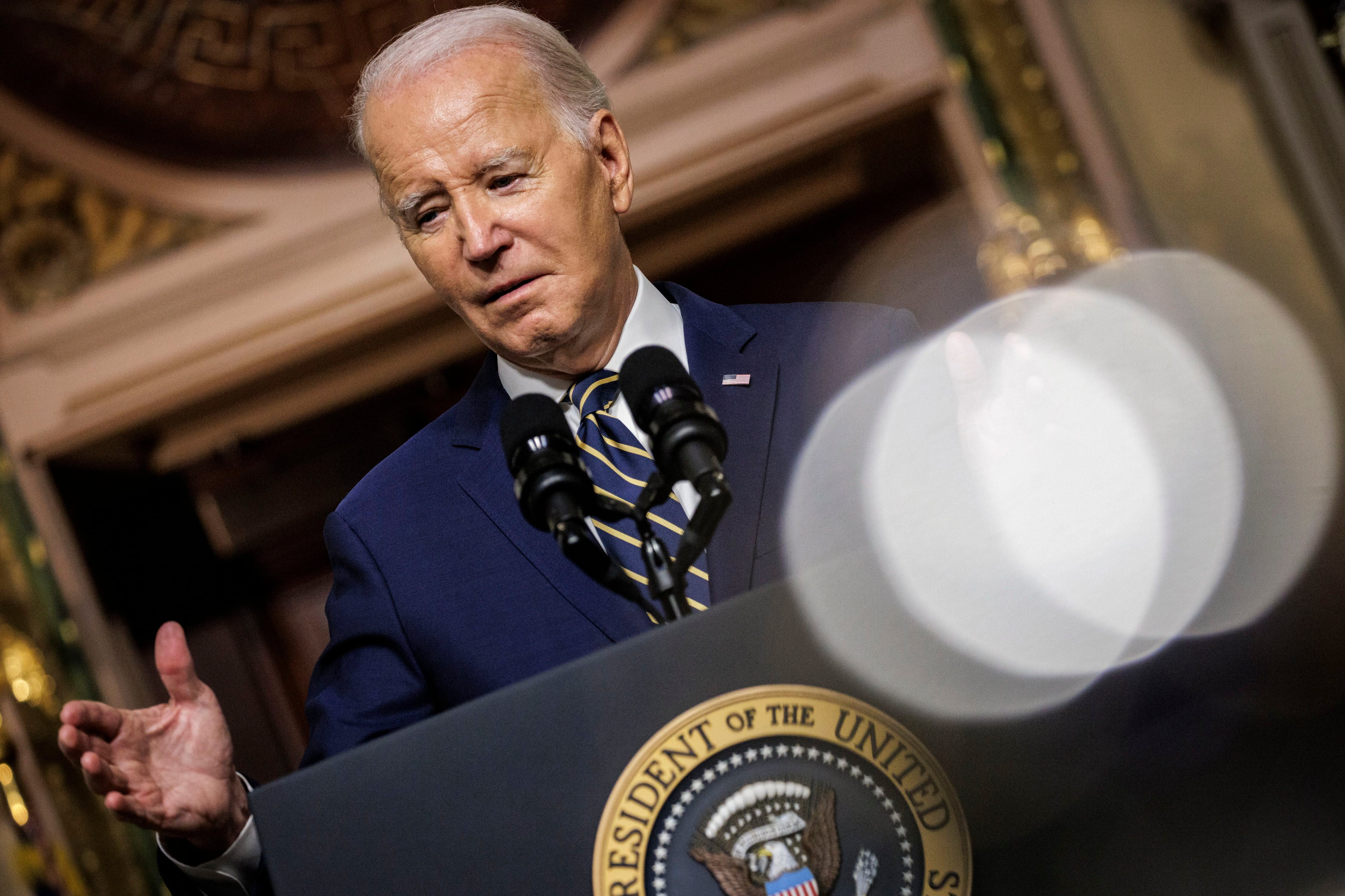 Fotografía del presidente de EE.UU., Joe Biden. EFE/EPA/SAMUEL CORUM / POOL

