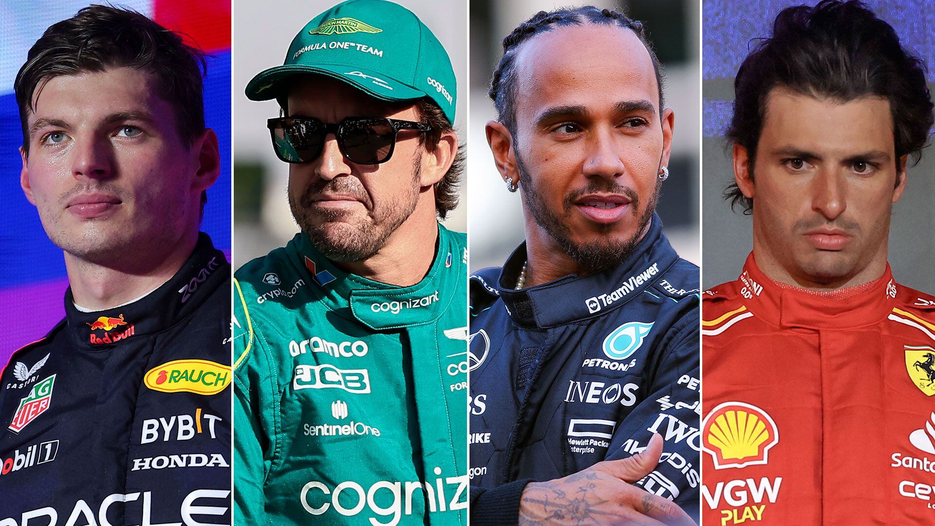 Verstappen, Alonso, Hamilton y sainz