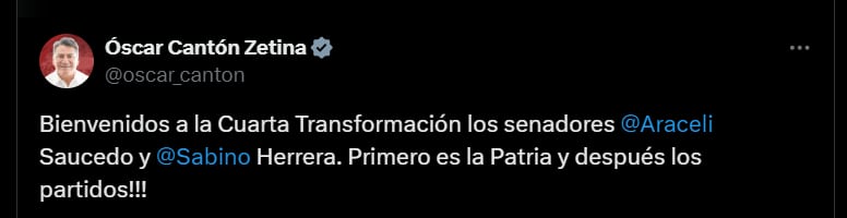 Morena confirma la llegada de perredistas a la bancada guinda en el Senado de la República (Captura de Pantalla)