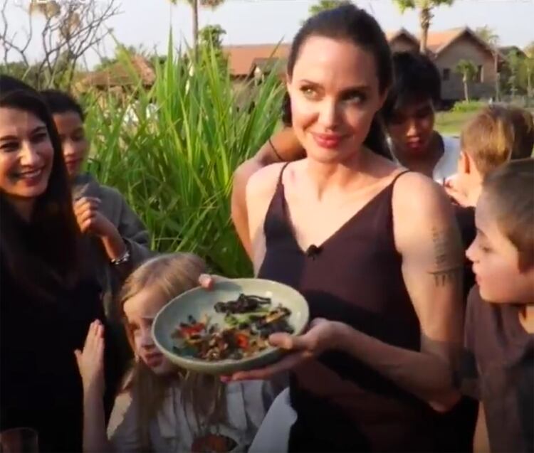 Jolie compartió experiencias dentro de su labor humanitaria
