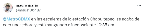 Los equipos de emergencia fueron a auxiliar a la persona lesionada. 
Foto: Redes sociales