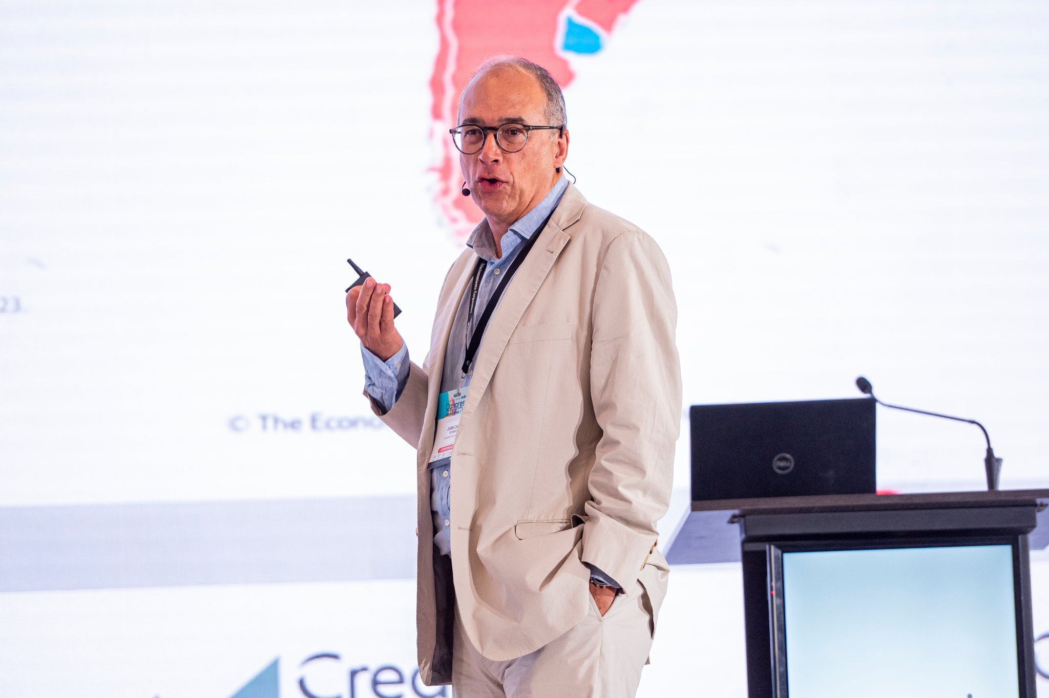 Juan Carlos Echeverry, exministro de Hacienda y exdirector ejecutivo de Ecopetrol, en XIII Congreso de la Asociación de Comisionistas de Bolsa de Colombia (Asobolsa) 2023, en Cartagena crédito Pedraza Producciones