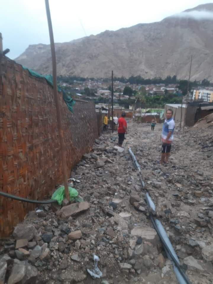 Damnificados por huaico en Huaura - Lima