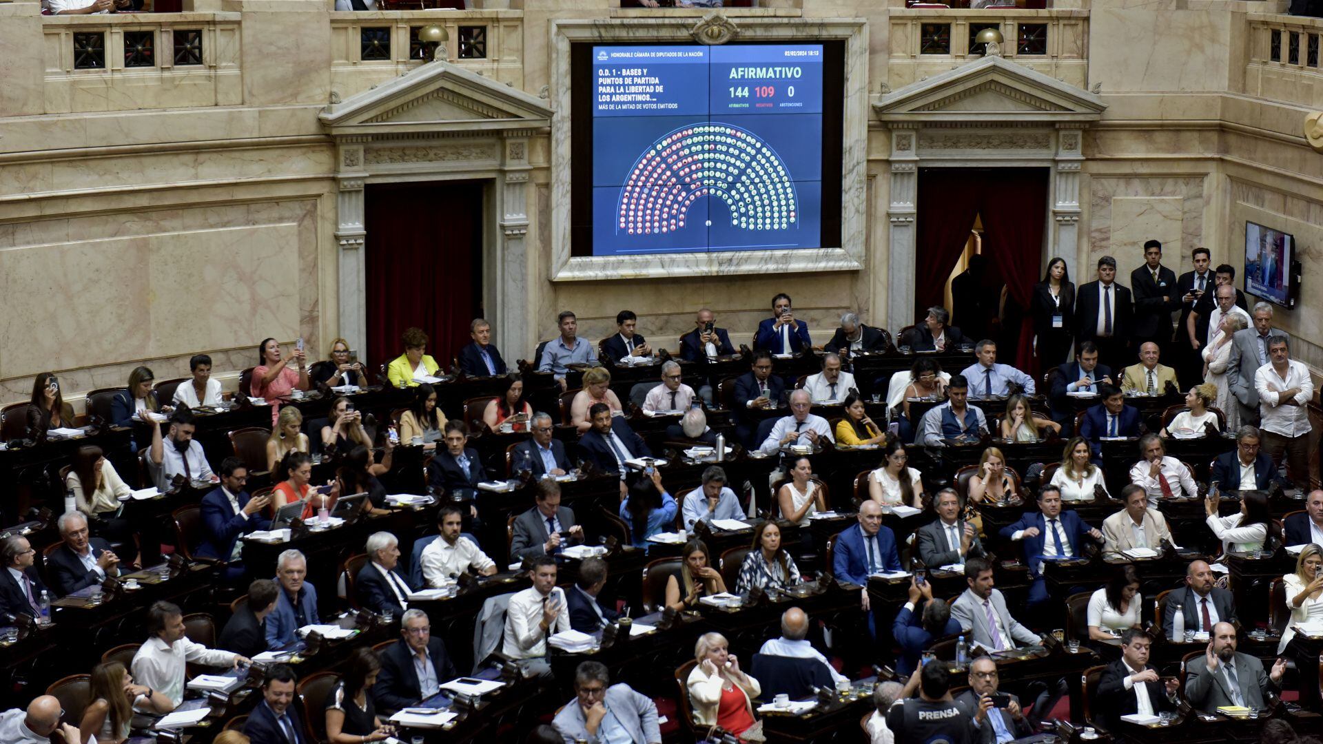 Debate de la Ley Ómnibus en el Congreso 02/02/2024