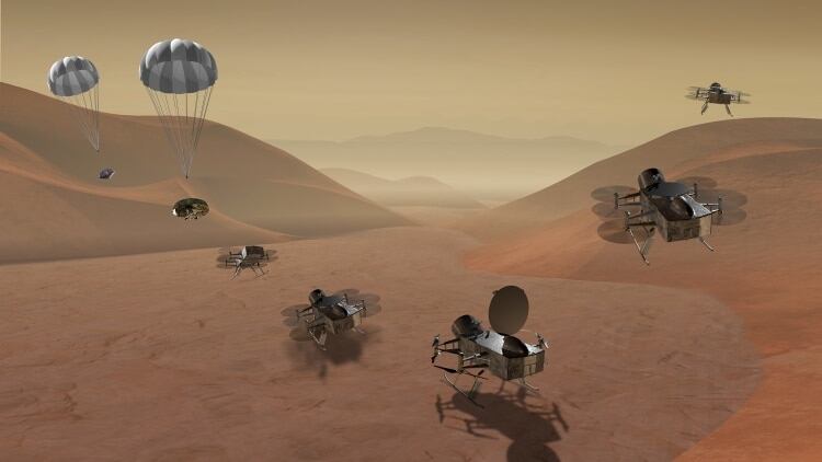 Dragonfly podría ser una de las nuevas misiones a Titán de la NASA