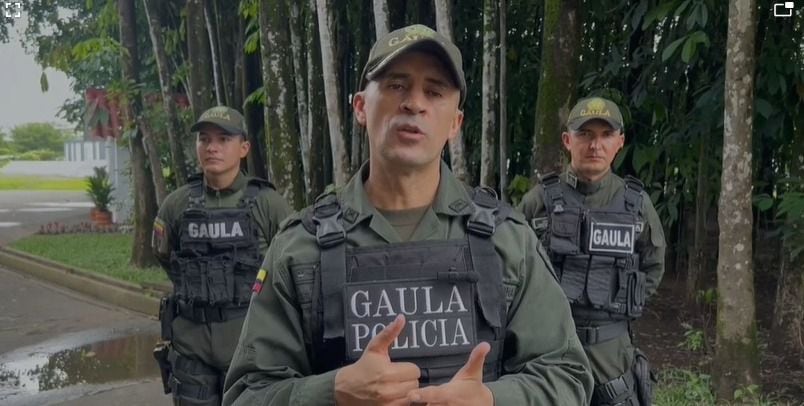 Uniformados del Gaula fueron los que realizaron el operativo - crédito Policía Nacional