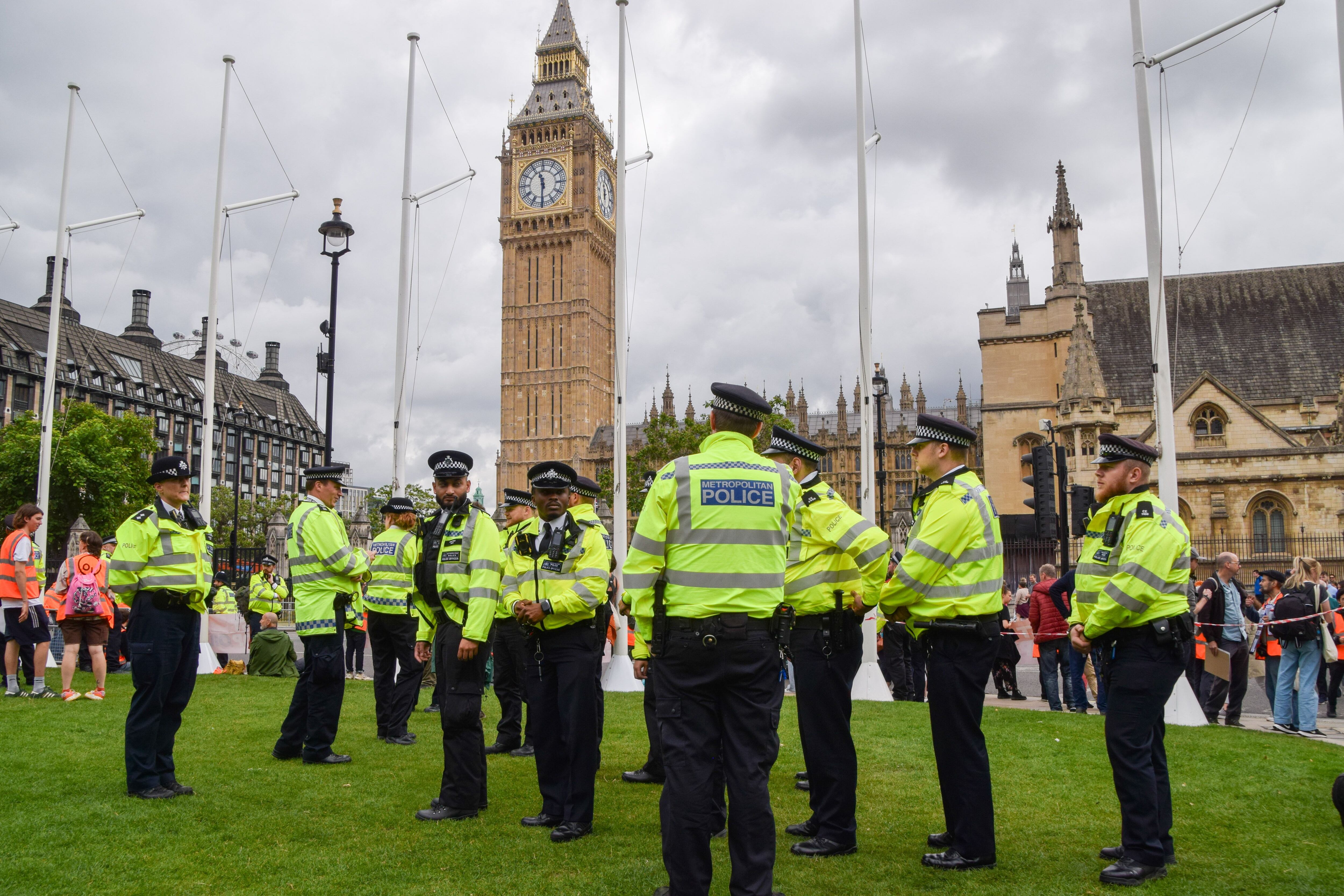 La Policía de Londres refuerza la vigilancia tras las denuncias de festejos por el ataque de Hamas en Israel. (Europa Press/Contacto/Vuk Valcic)
