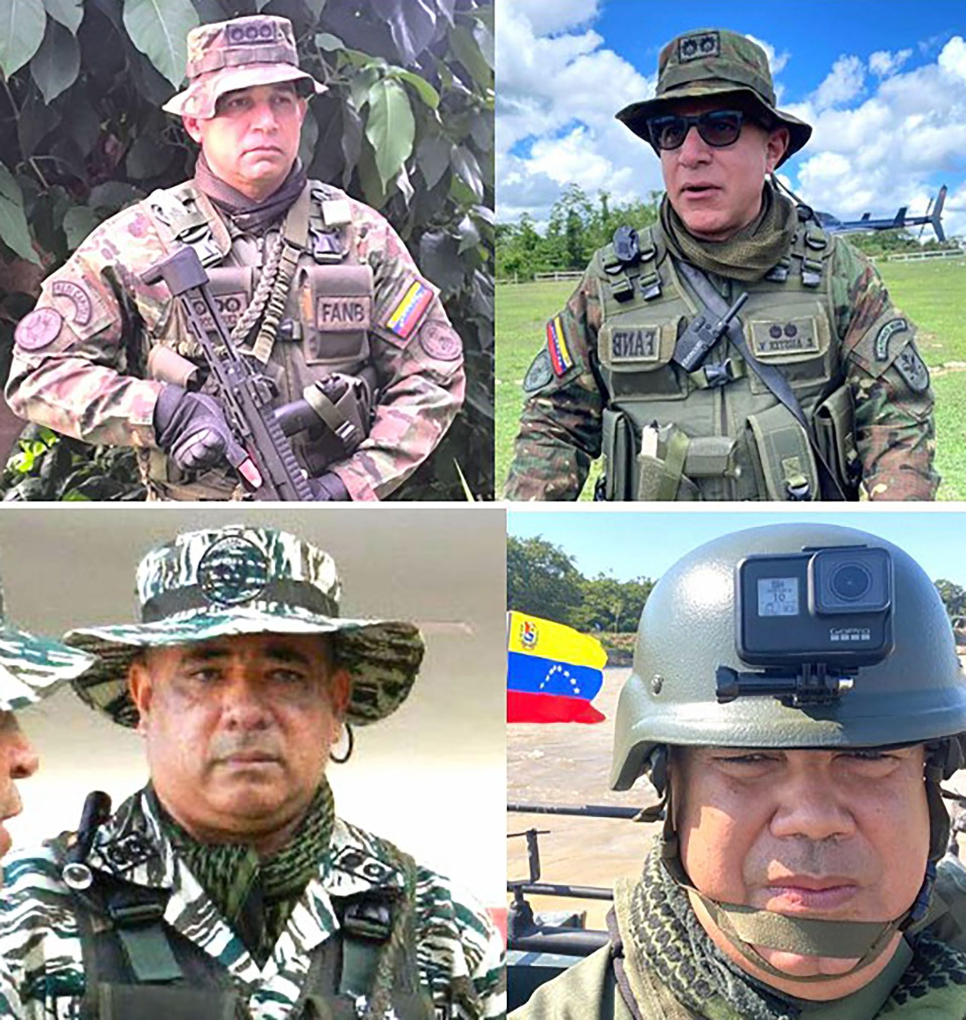 MG Dilio Guillermo Rodríguez Díaz, jefe de la REDI. Los jefes de ZODI GD José Ramón Figuera Valdéz y GD Carlos Eduardo Aigster Villamizar, y el VA Gregorio Antonio Briceño Paniagua