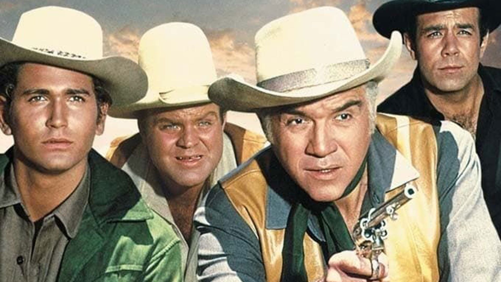 Quien interpretaba al padre, Lorne Greene (el de la pistola) era curiosamente apenas una década mayor que el resto. Landon era el más joven