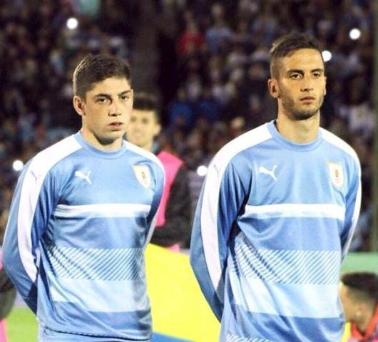 Federico Valverde und Rodrigo Bentancur, die Achsen von Uruguays Spiel. | Foto: Facebook