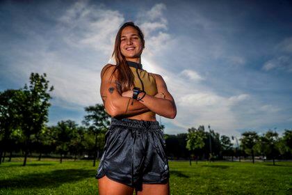 La futbolista venezolana del Atlético de Madrid Deyna Castellanos. EFE/JuanJo Martín/Archivo
