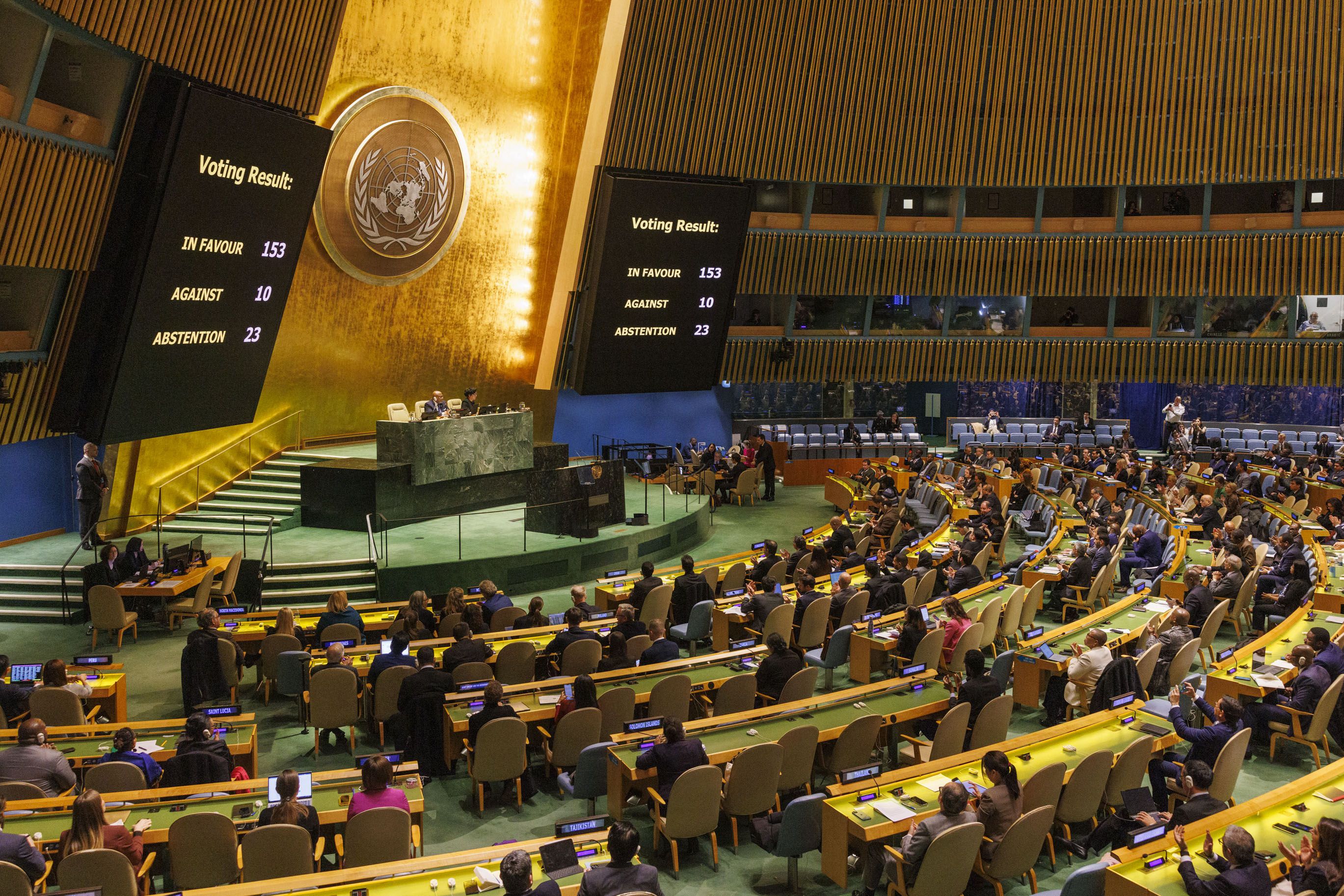 En la Asamblea de la ONU, el régimen de Maduro quedó derrotado (EFE/SARAH YENESEL)
