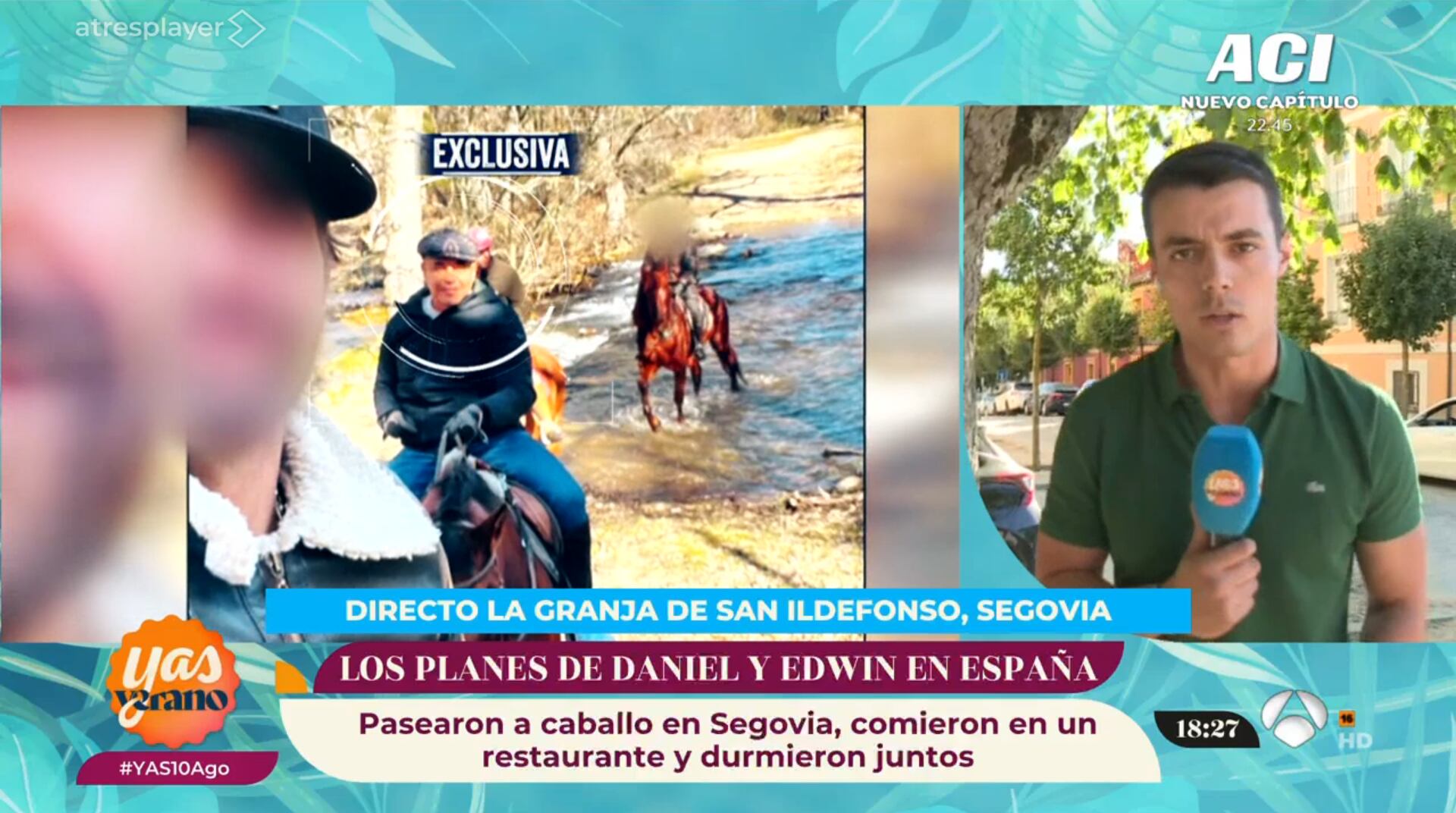 Daniel Sancho y Edwin Arrieta en la Granja de San Idelfonso en Segovia. Pruebas que podrían confirmar su relación con el cirujano.