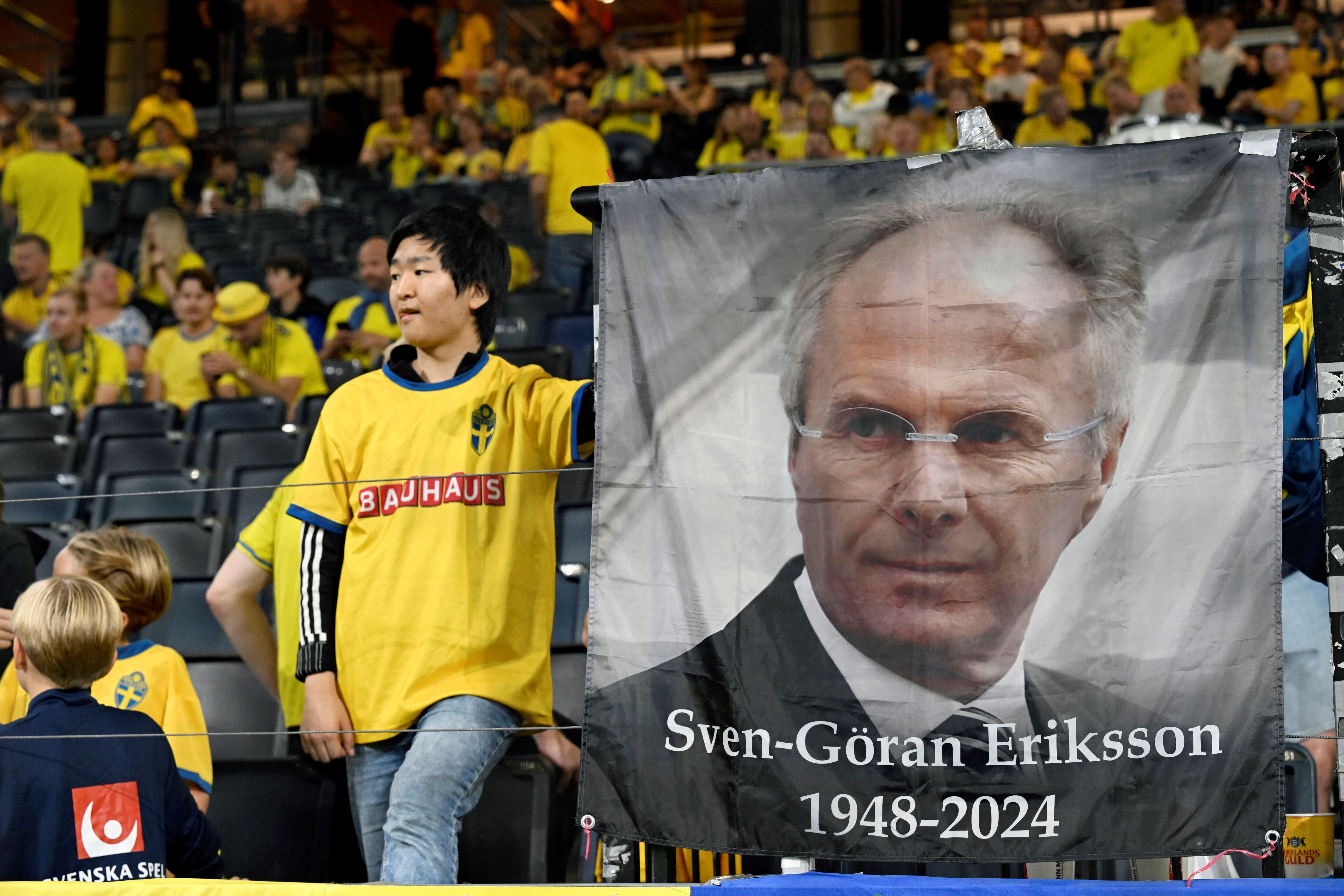 Homenaje a Sven-Göran Eriksson. (Fredrik Sandberg/REUTERS) 