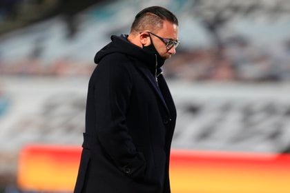 Durante un partido relacionado con la décima jornada del torneo de fútbol mexicano 2020 en México, el entrenador de Antonio Mohamed de Monterrey, EFE / David Martínez Belcastre / Archivo, en el Estadio Hidalgo de Pachuca (México)