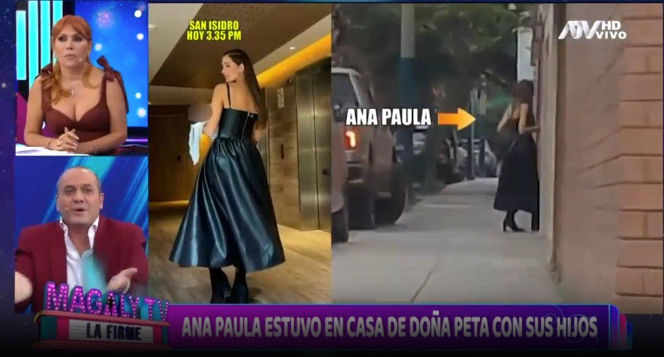 Ana Paula Consorte posterga regreso a Brasil y visita a ‘Doña Peta’ con sus hijos. (Captura: Magaly TV La Firme)