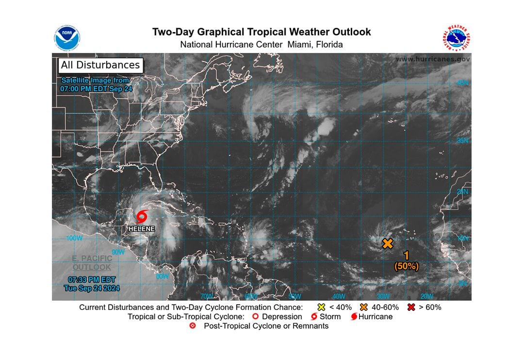 Helene podría intensificarse rápidamente al entrar en el Golfo de México. (NHC)