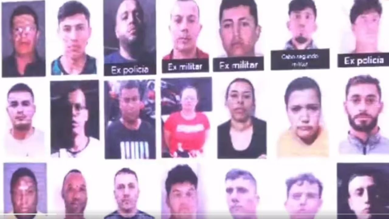 Los colombianos, presuntamente criminales, que están presos en las cárceles de Bukele en El Salvador. Captura de pantalla Fiscalía de ese país.