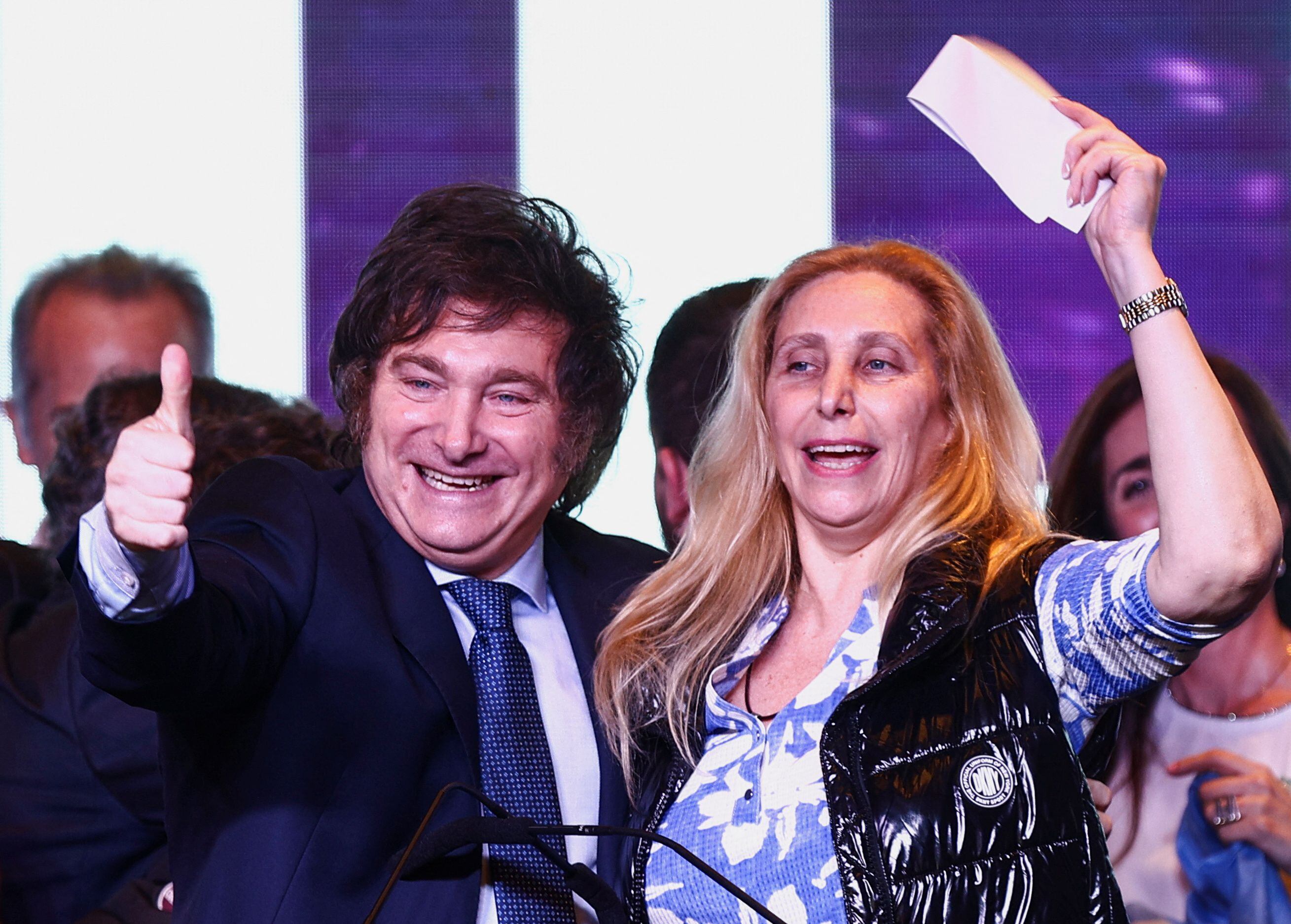 La presentación judicial fue realizada por Karina Milei, hermana del candidato a presidente (REUTERS/Matias Baglietto)